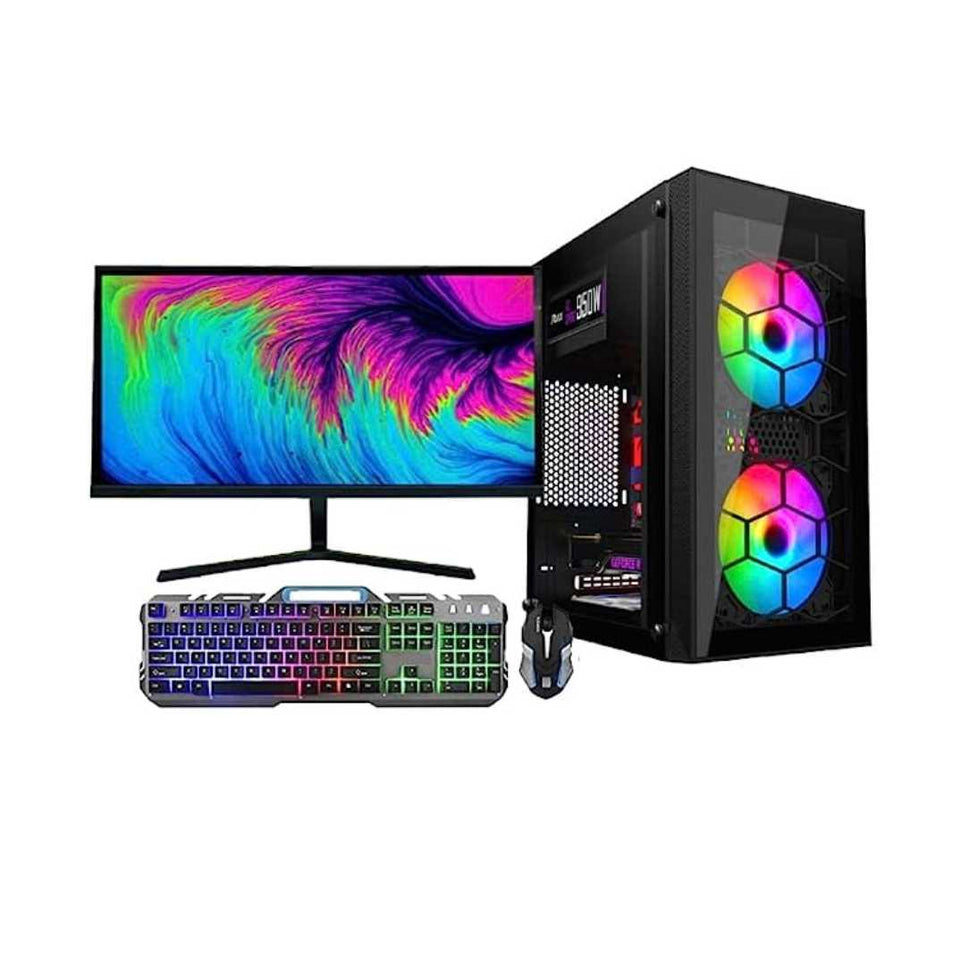 Budget Gaming Pc Desktop Intel Core I5 Ram 8GB HDD 500GB 7200 RPM SSD, Windows 10 120GB Graphics Card 2GB GT710 with 19 inches led Monitor...
