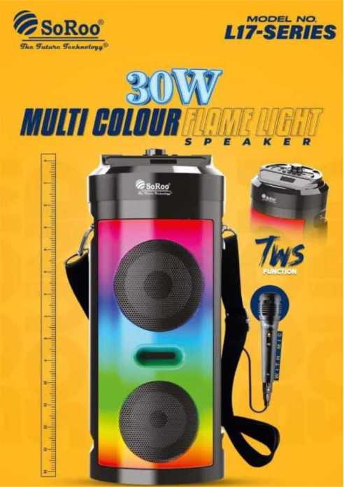 SOROO L17 - Series 30W Multicolor Flame Light With Bluetooth  Speaker
