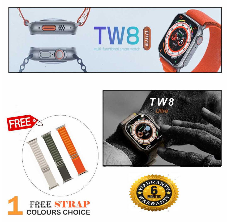 TW8 Ultra New Version with 1 Strap Free Offer
