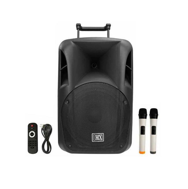 TWS TROLY - M.2 8'' Portable Party Speaker 10000W P.M.P.O With Bluetooth, Wired Mic, Remote Control