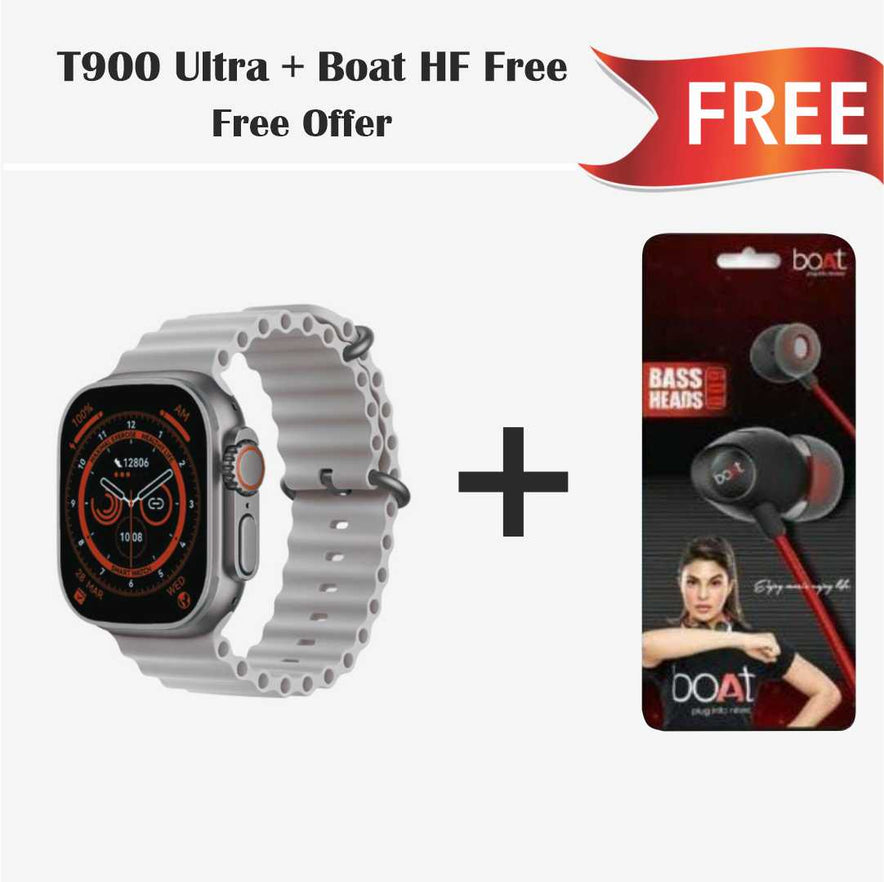 T900 Ultra Smart Watch + Boat Hearphone Free Offer