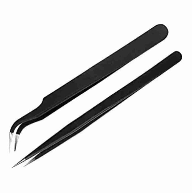 Stainless Steel Tweezers - Straight & Curved