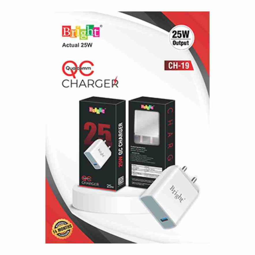 Bright QC Fast Charger Type C ( 25W CH-19 )
