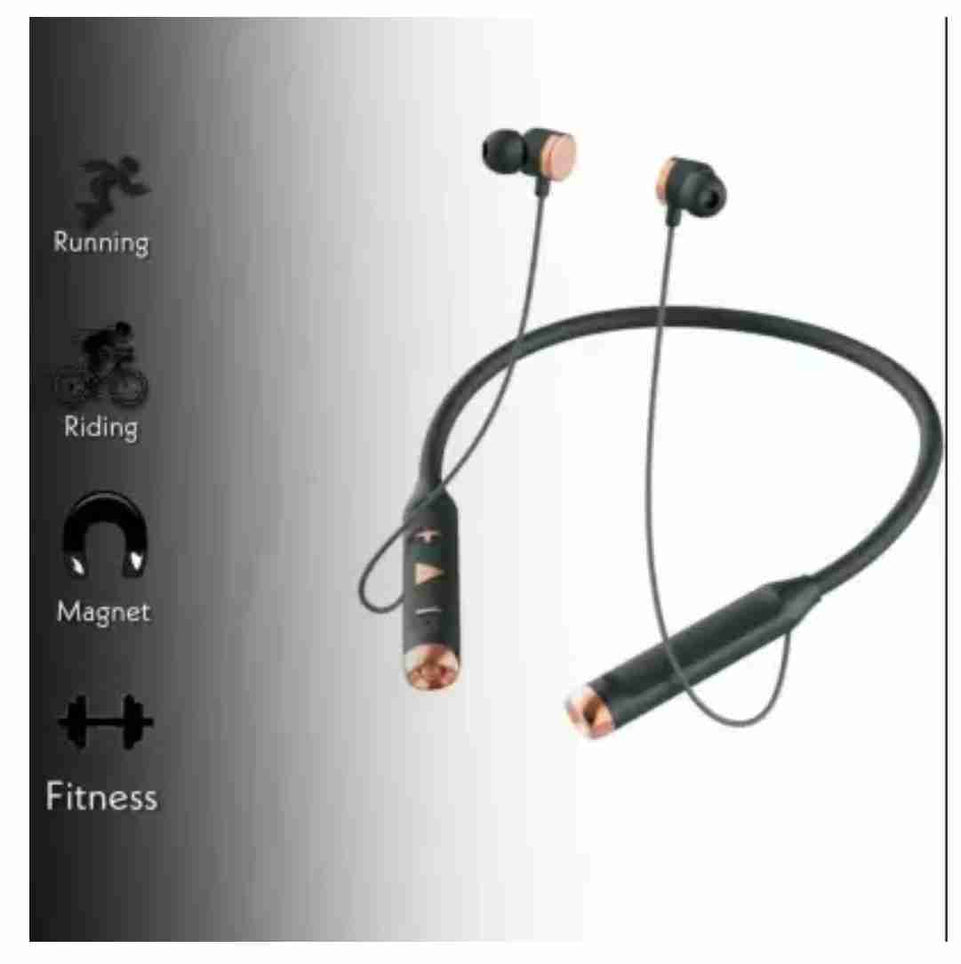 3D Gold BT- 160 Bluetooth 5.0 Wireless Neckband With LED Torch (Explode Series)