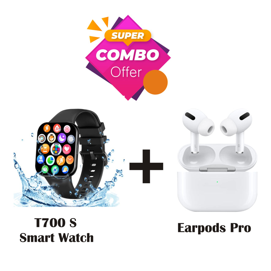 T700S Smart Watch with Earpods Pro - Phenix Brand COMBO OFFER