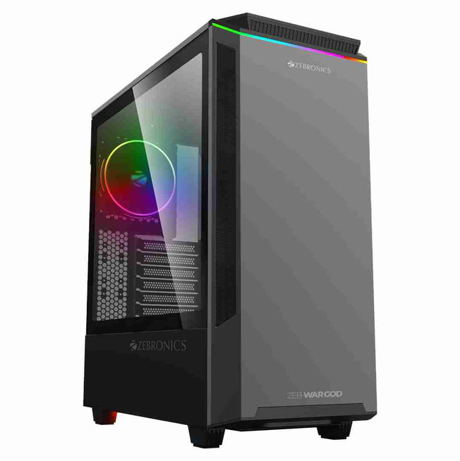 Zebronics Wargod Computer Cabinet, Tempered Glass Panel and Magnetic dust Filters