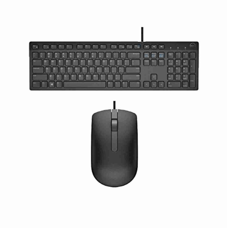 Dell USB Wired Keyboard and Mouse Set (Black) KB216+MS116