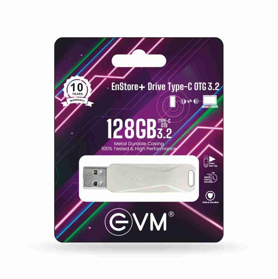 Evm 128gb Enstore + Drive Type - C Otg 3.2 ( Pendrive )