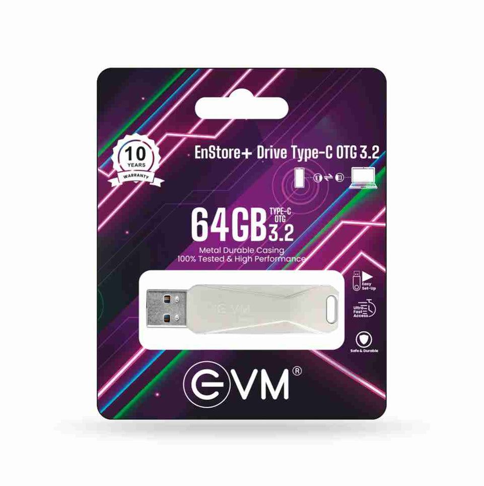 Evm 64gb enstore + drive type - c otg 3.2 (pendrive)