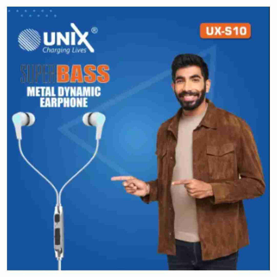 Unix SUPER BASS METAL DYNAMIC Wired Headset  (UX-S10)