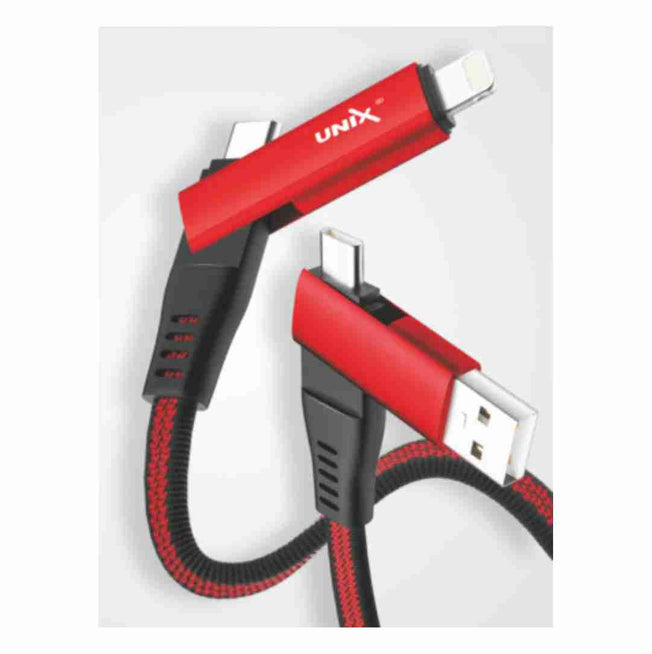 Unix UX-T20 5A-40W Fast Charging data Cable (4 in 1)